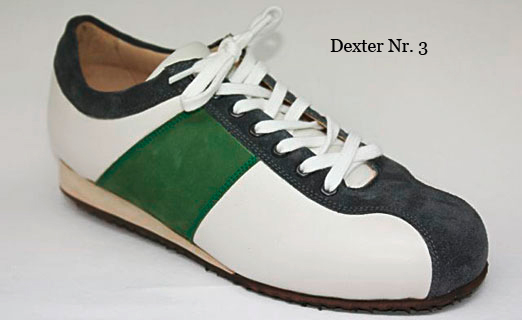 Dexter Schuh weiß mit grünem Streifen