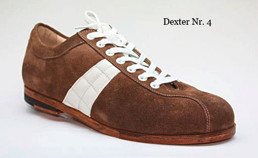 Dexter Schuh braun Veloursleder mit weißem Streifen